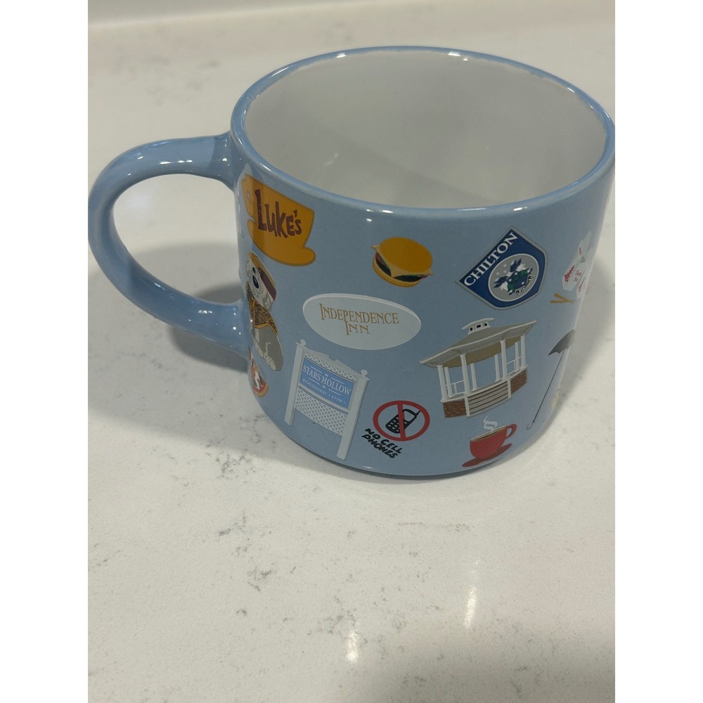 Gilmore Girls Stars Hollow Coffee Mug Zak Designs Blue Lukes Diner Chilton 15oz - Picture 2 of 8